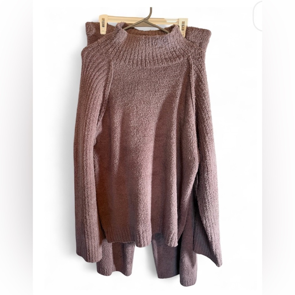 Softies Marshmallow Rib Mock Neck with Long Pant Driftwood XL - Picture 5 of 9